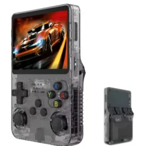R36S Retro Handheld Console – Grey – ARKOS OS – 3.5” IPS Screen – Retro Gaming System