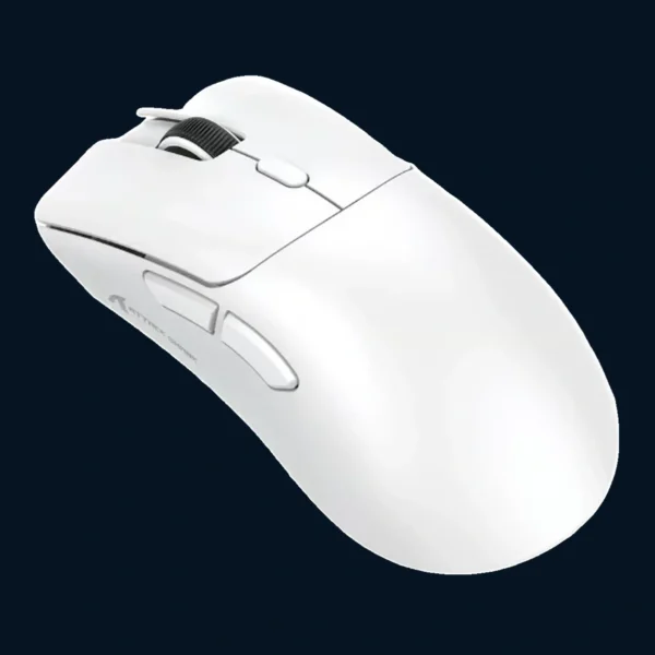 ATTACK SHARK R1 Wireless Gaming Mouse – White – RGB Lighting – Adjustable DPI